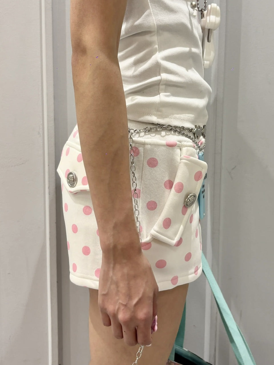 【Never mind the XU】dot sweat shorts (2color)