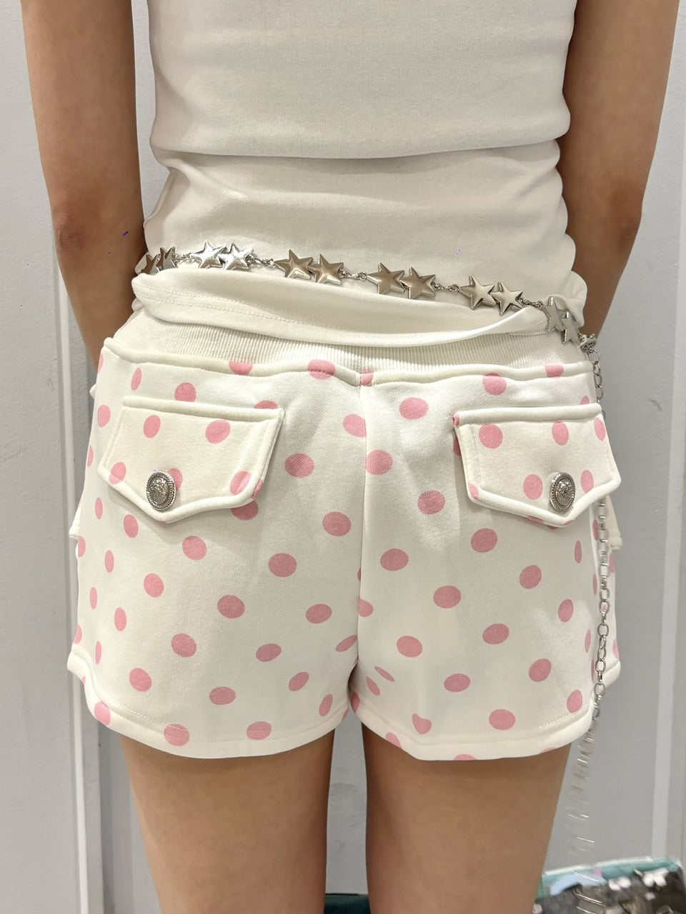 【Never mind the XU】dot sweat shorts (2color)