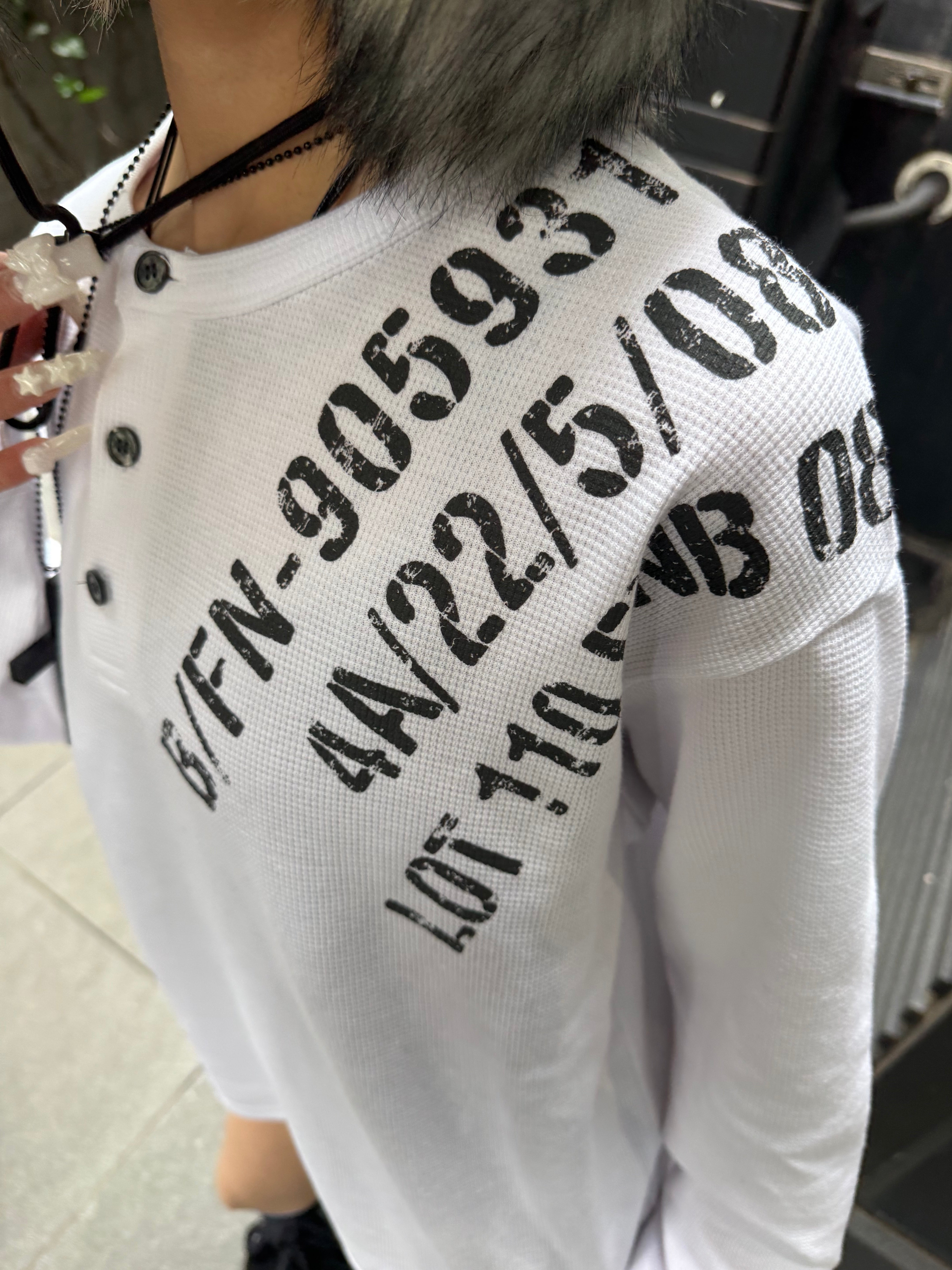 受注制【Never mind the XU】waffle henry long sleeve (4color)