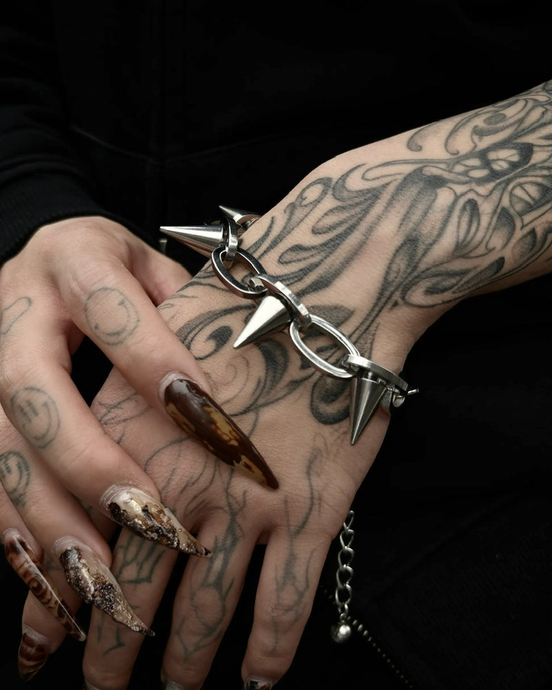 受注制【Never mind the XU】spike bracelet 2