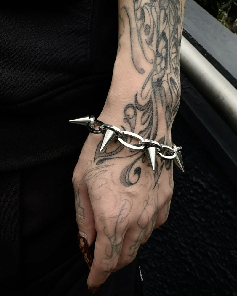 受注制【Never mind the XU】spike bracelet 2