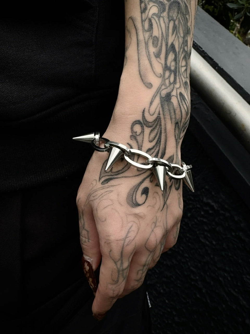 受注制【Never mind the XU】spike bracelet 2