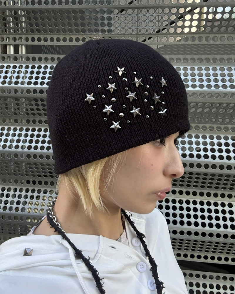 受注制【Never mind the XU】star studs beanie (3color)