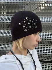 受注制【Never mind the XU】star studs beanie (3color)