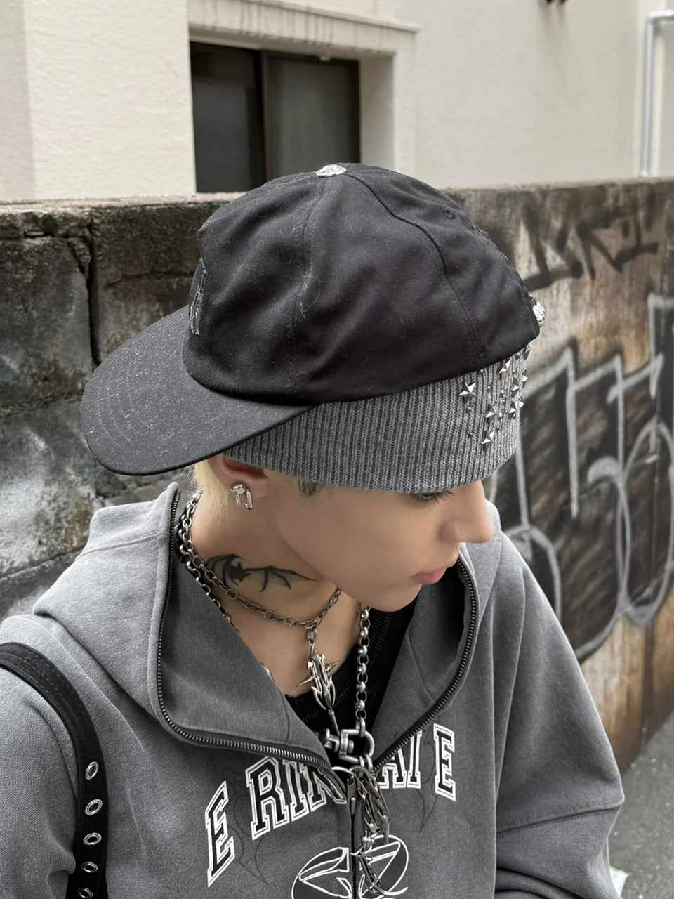 受注制【Never mind the XU】star studs beanie (3color)