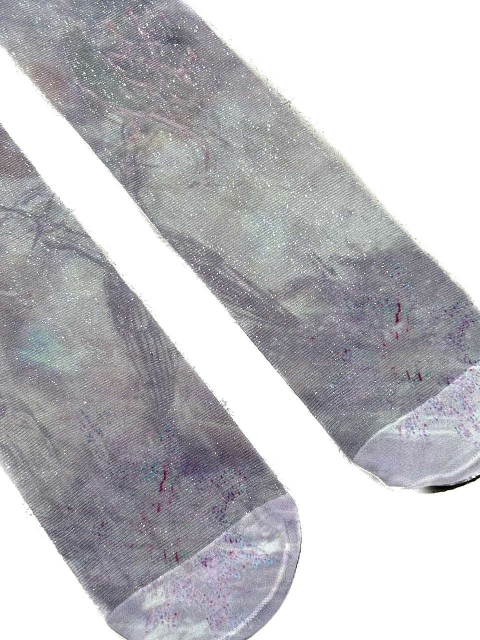 国際配送【Never mind the XU】sheer glitter print tights