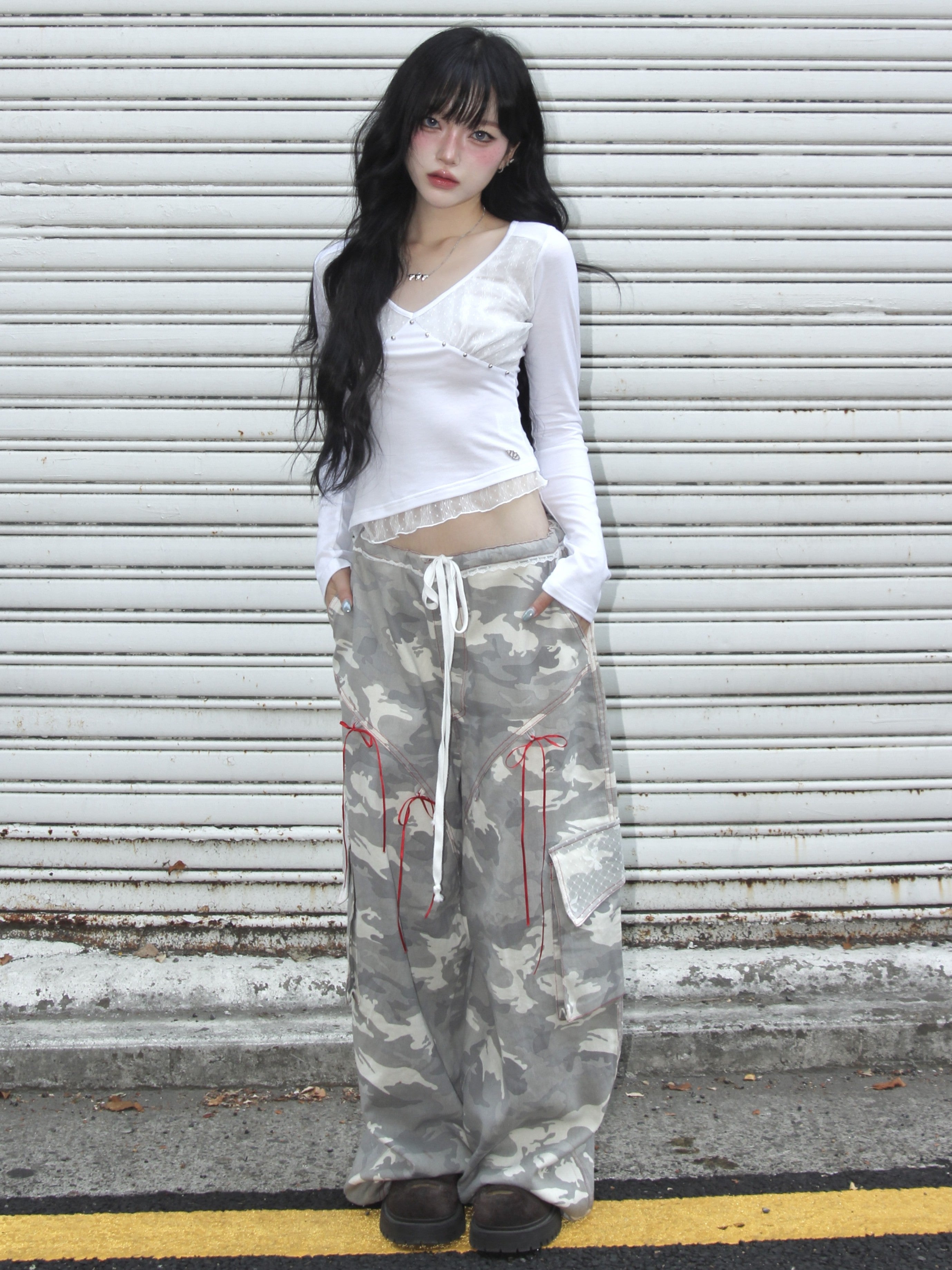 【CHERRYQUIRI】Stud Moon Veil Top