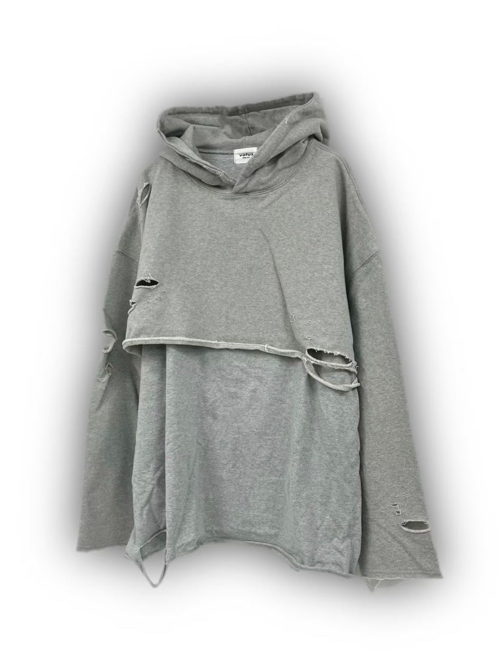 受注制【Never mind the XU】layered damage hoodie (2color)