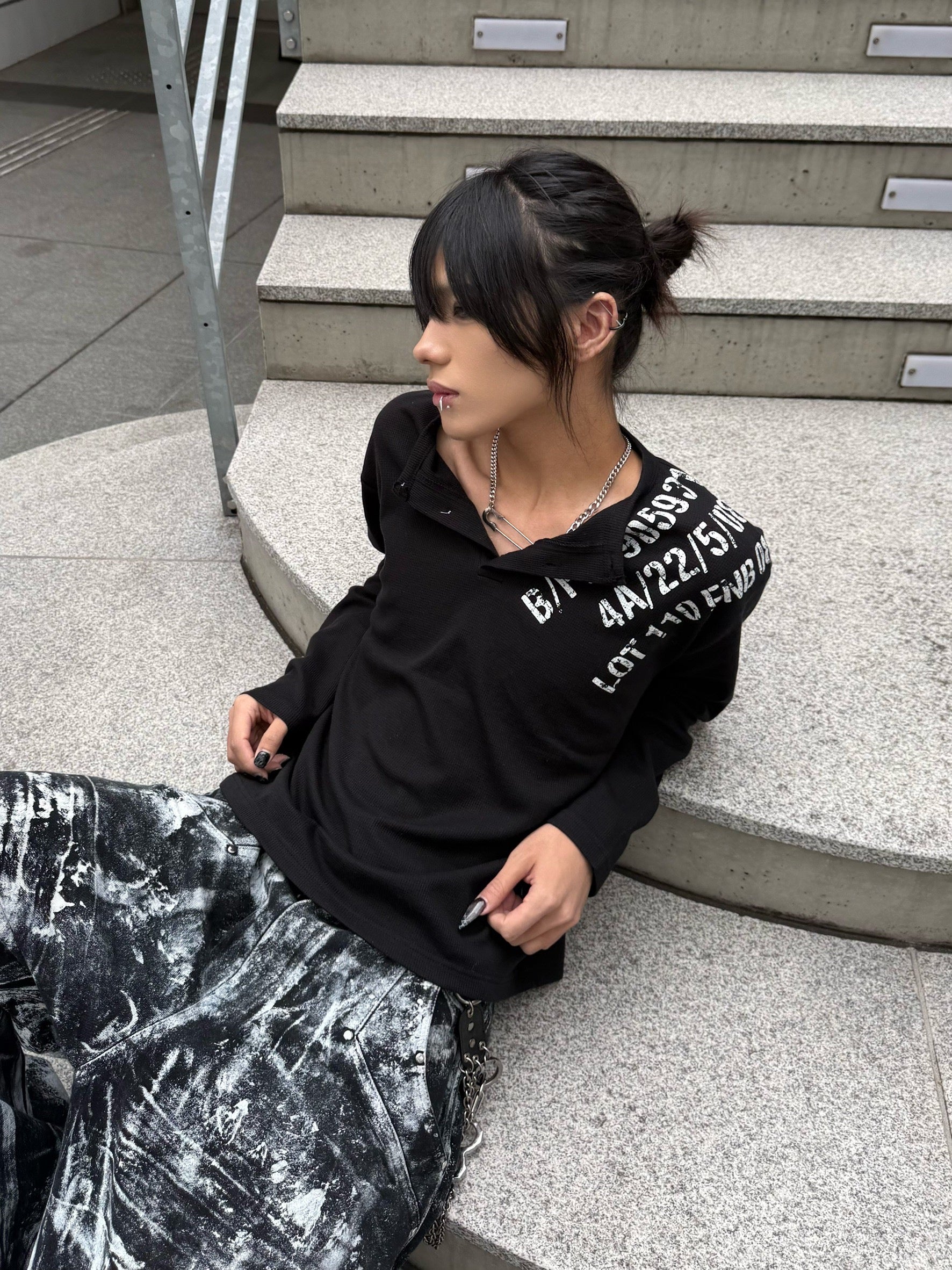 受注制【Never mind the XU】waffle henry long sleeve (4color)