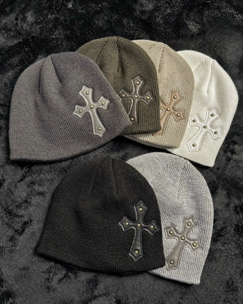 受注制【Never mind the XU】cross beanie (6color)