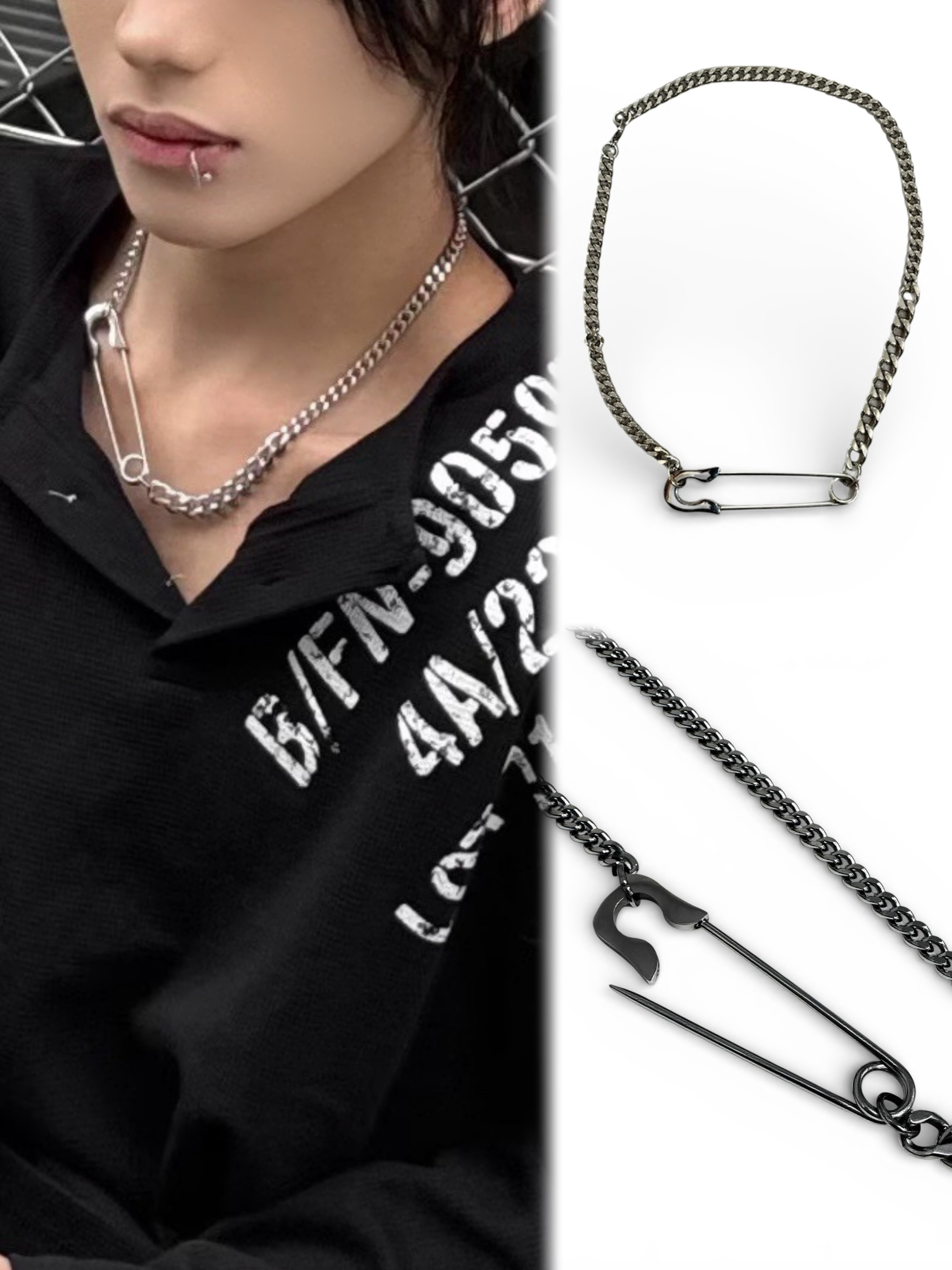 受注制【Never mind the XU】clip chain necklace