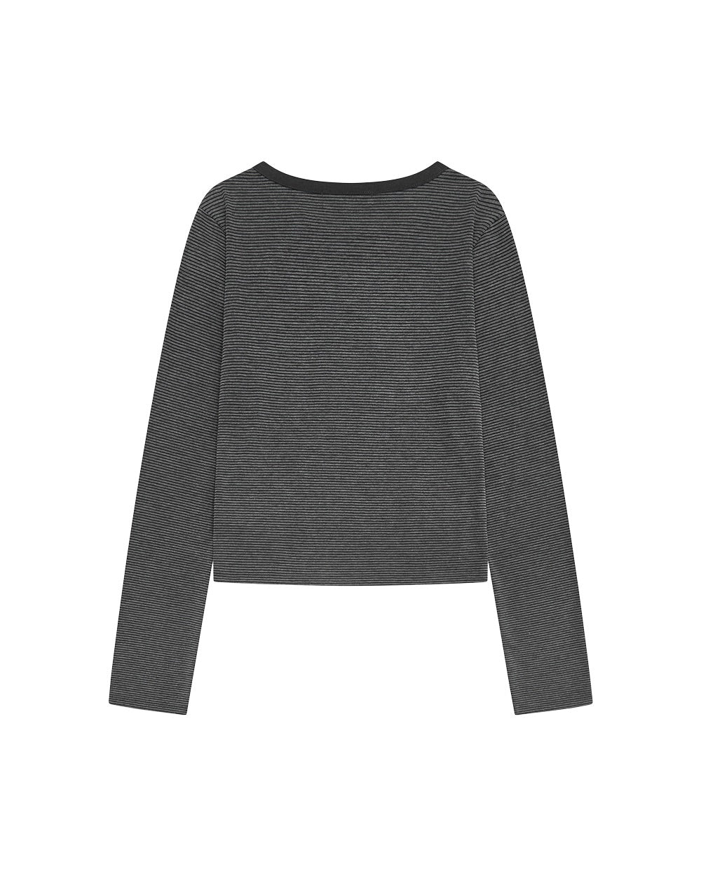【TUOMIO】STRIPE BUTTONED LONG SLEEVE