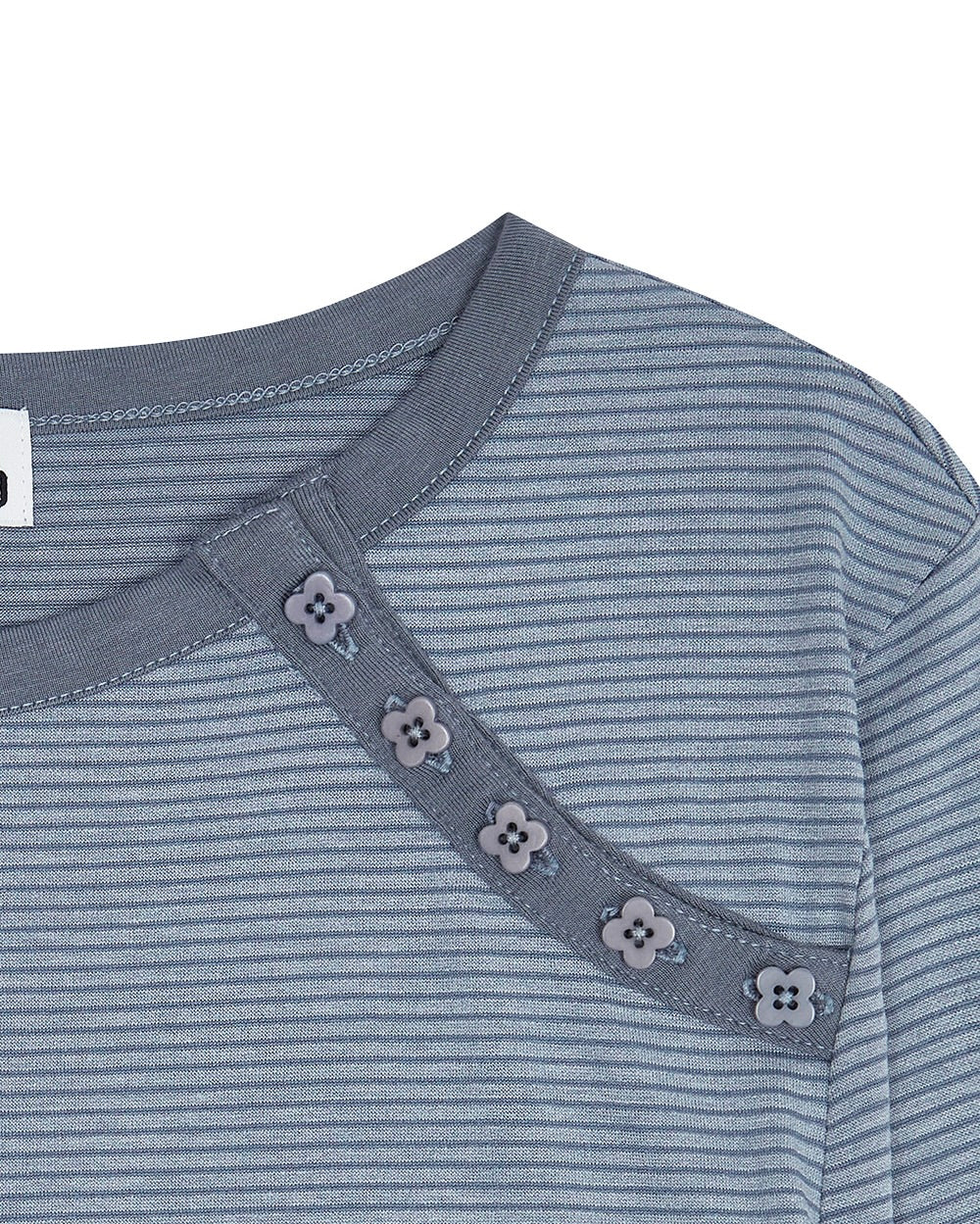 【TUOMIO】STRIPE BUTTONED LONG SLEEVE