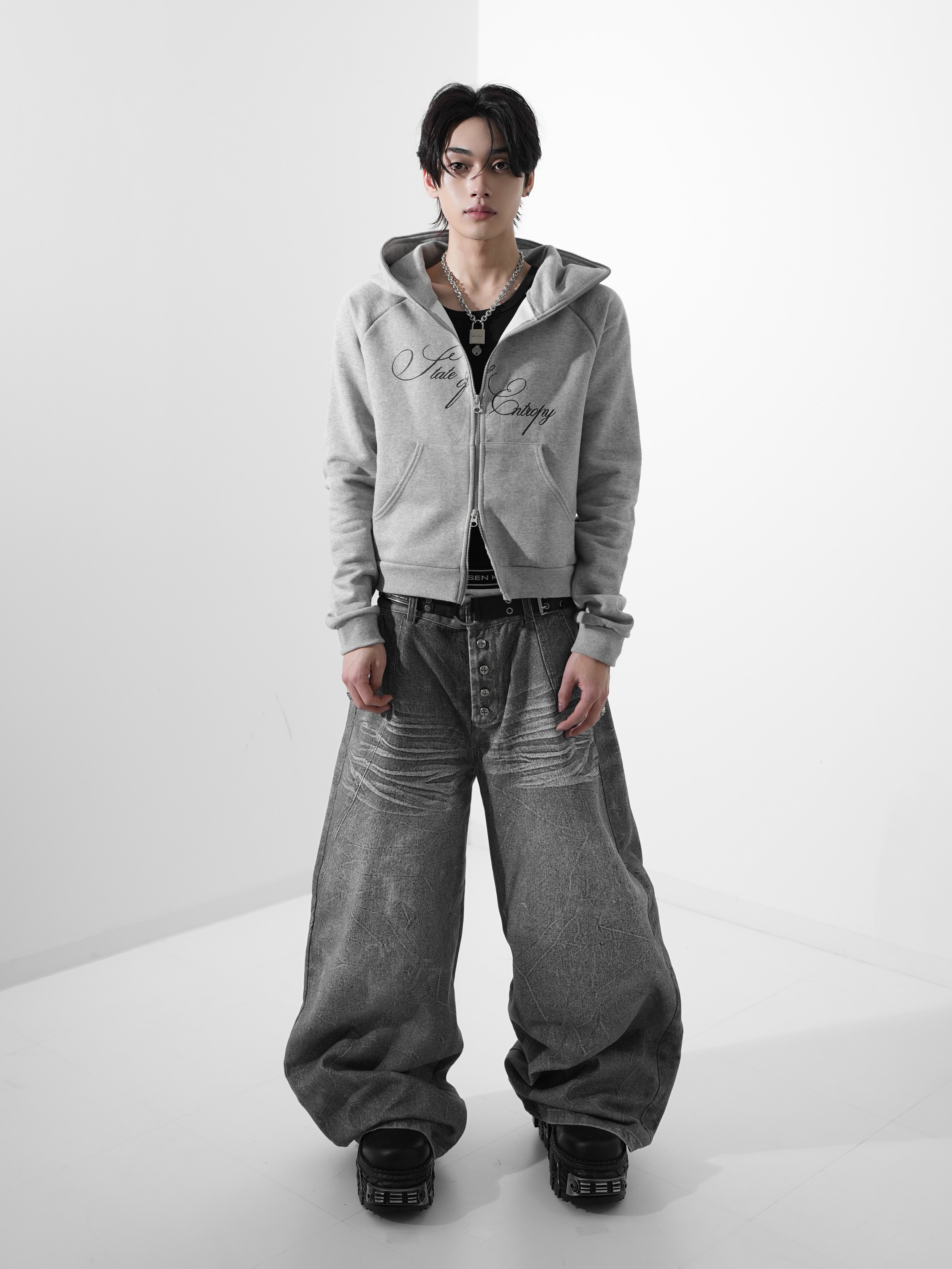 【Rosen Kreuz】GUILTY CROSS SLIM ZIP UP HOODIE