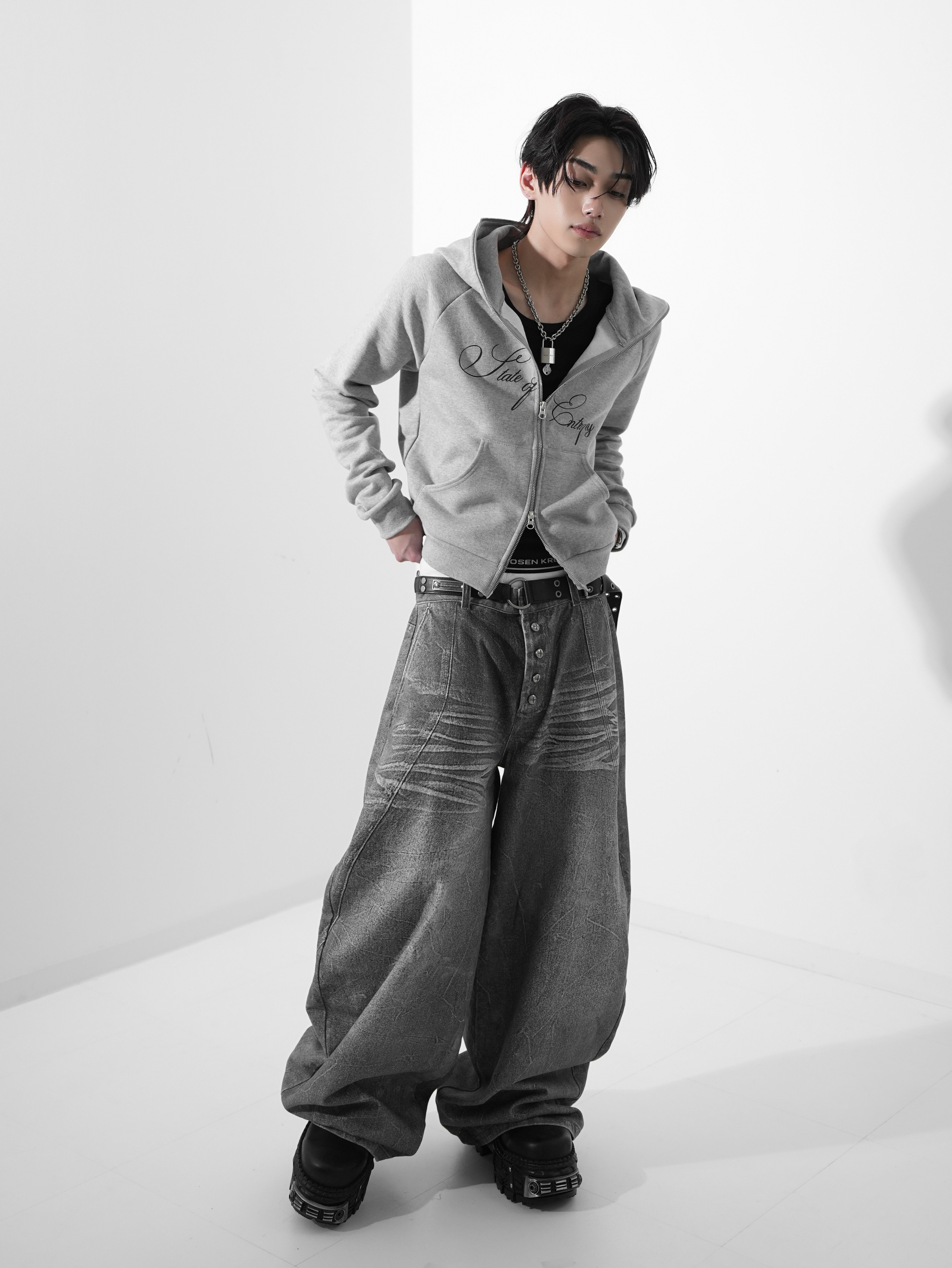 【Rosen Kreuz】GUILTY CROSS SLIM ZIP UP HOODIE