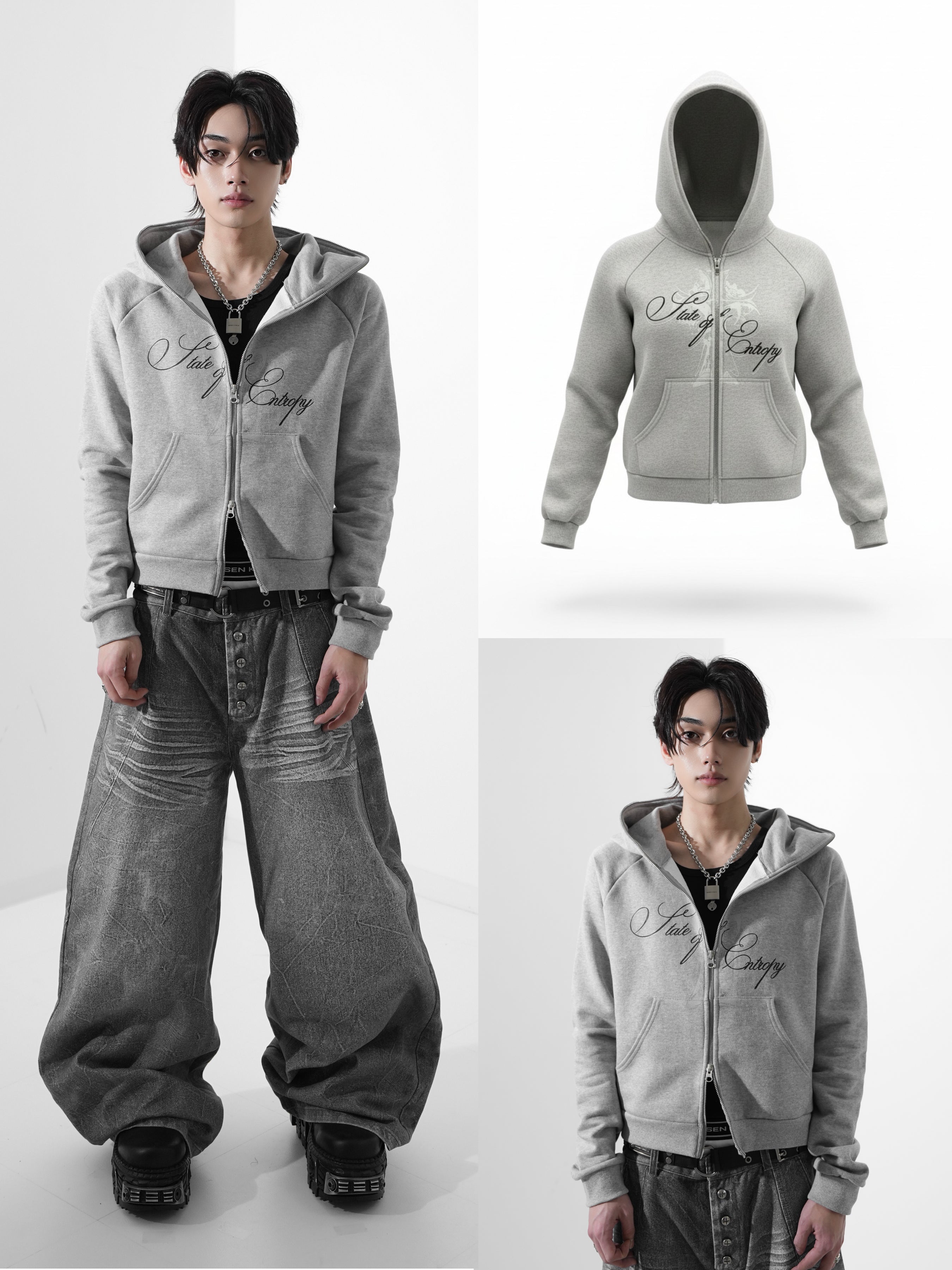 4/1 00:00 発売【Rosen Kreuz】GUILTY CROSS SLIM ZIP UP HOODIE