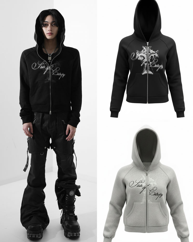 【Rosen Kreuz】GUILTY CROSS SLIM ZIP UP HOODIE