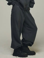 【BLR BLUER】Dyed Circle Logo Over-fit Armor Sweat Pants