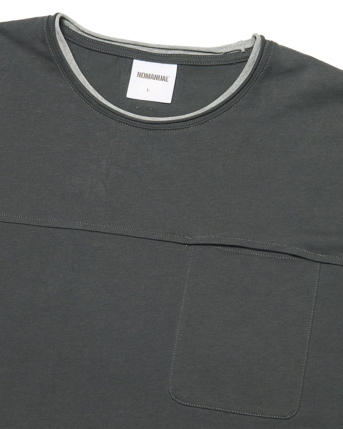 【NOMANUAL】LAYERED ROUGH LONG SLEEVE TEE