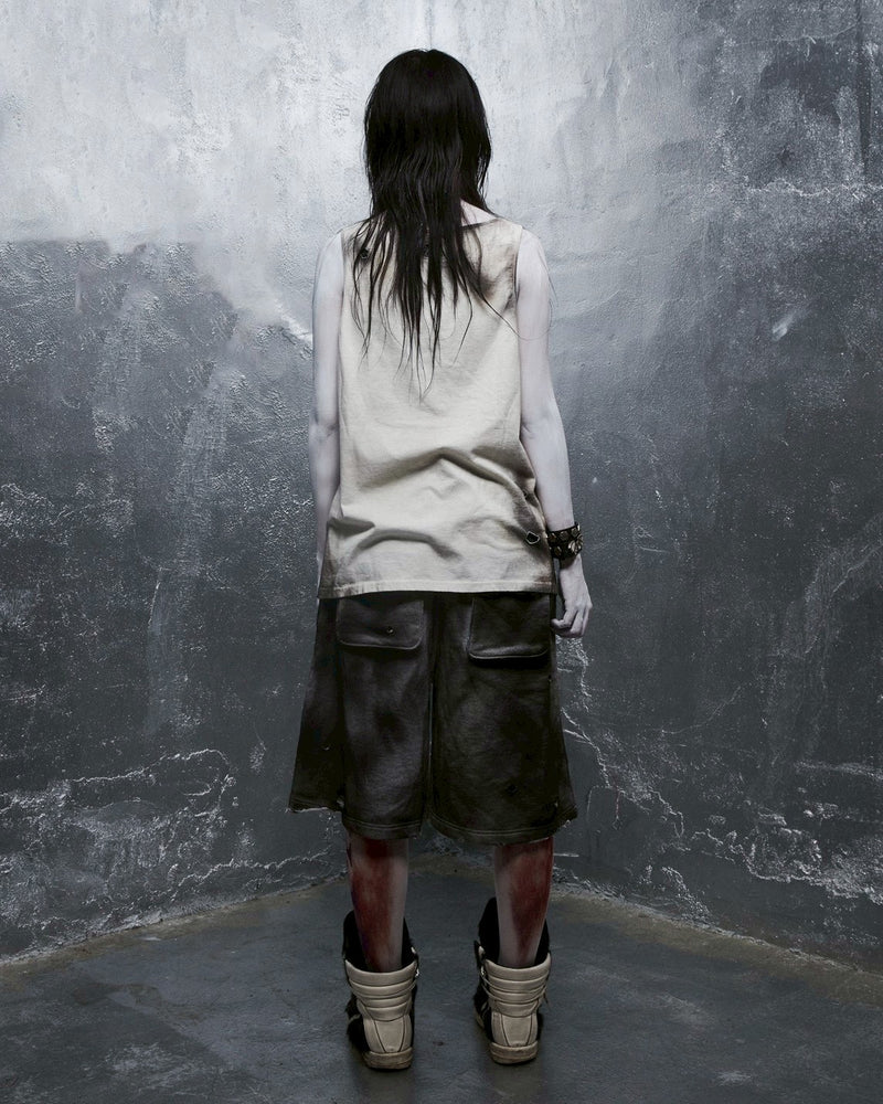 【DEVIL KIM】BURN DAMAGE SWEAT SHORTS