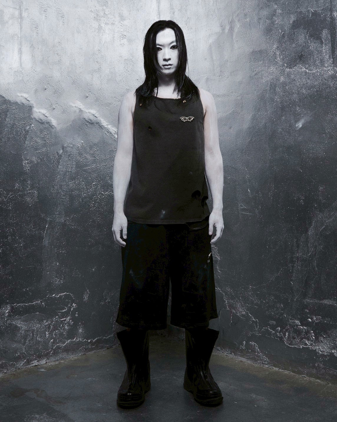 【DEVIL KIM】BURN DAMAGE SWEAT SHORTS