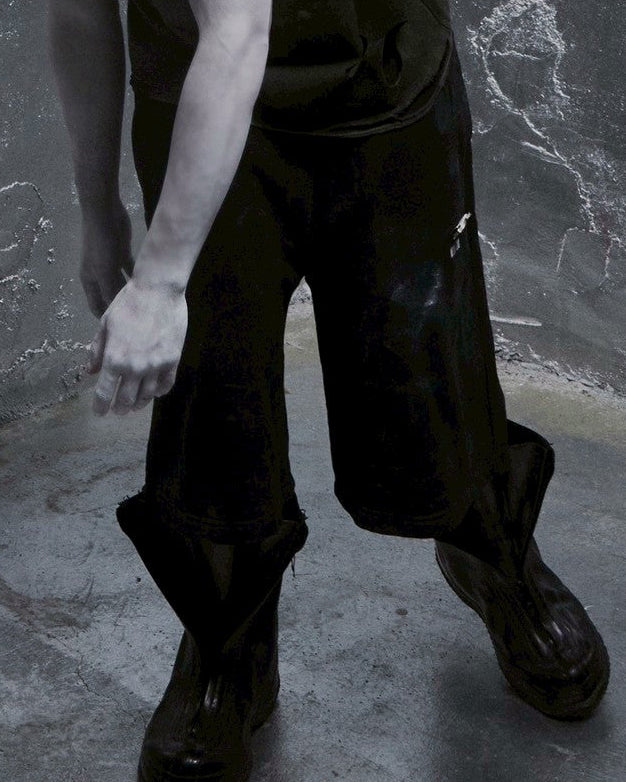 【DEVIL KIM】BURN DAMAGE SWEAT SHORTS