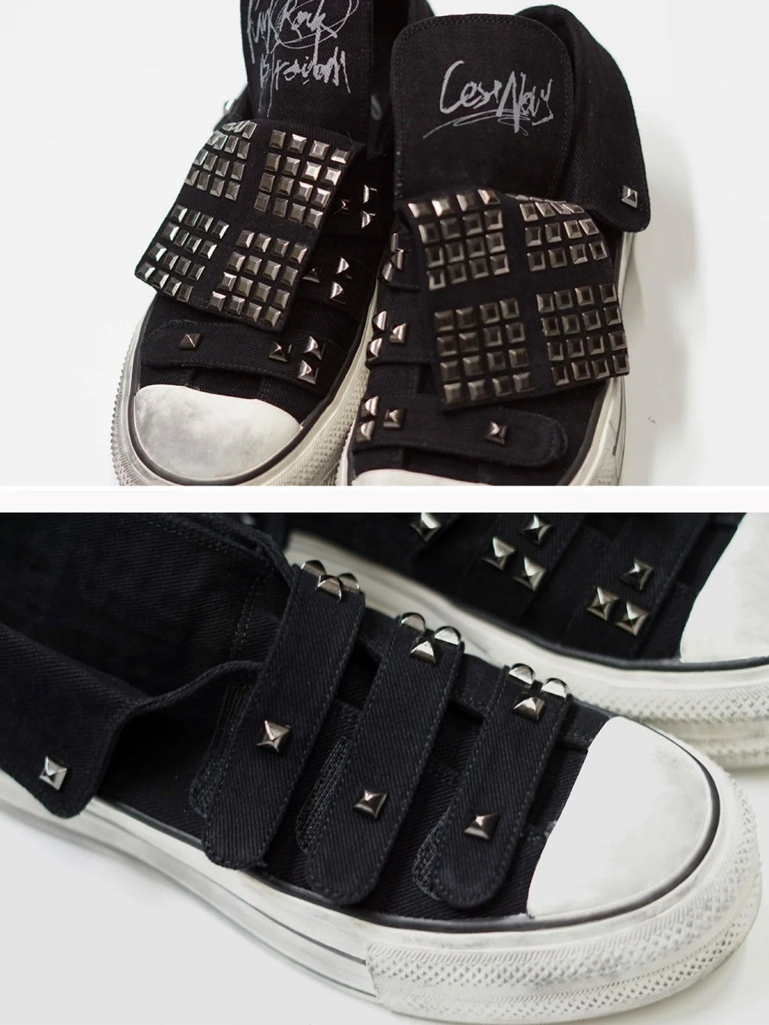 【Cest Nous】Cross-rivet canvas shoes