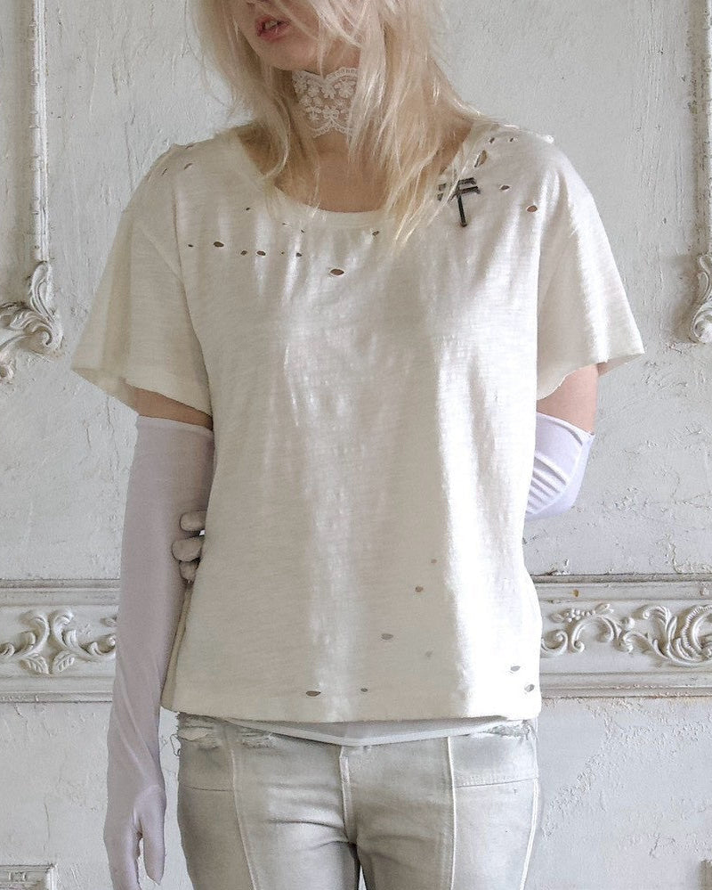 【YIKAI LABORATORY】Lorraine cross symbol t-shirt