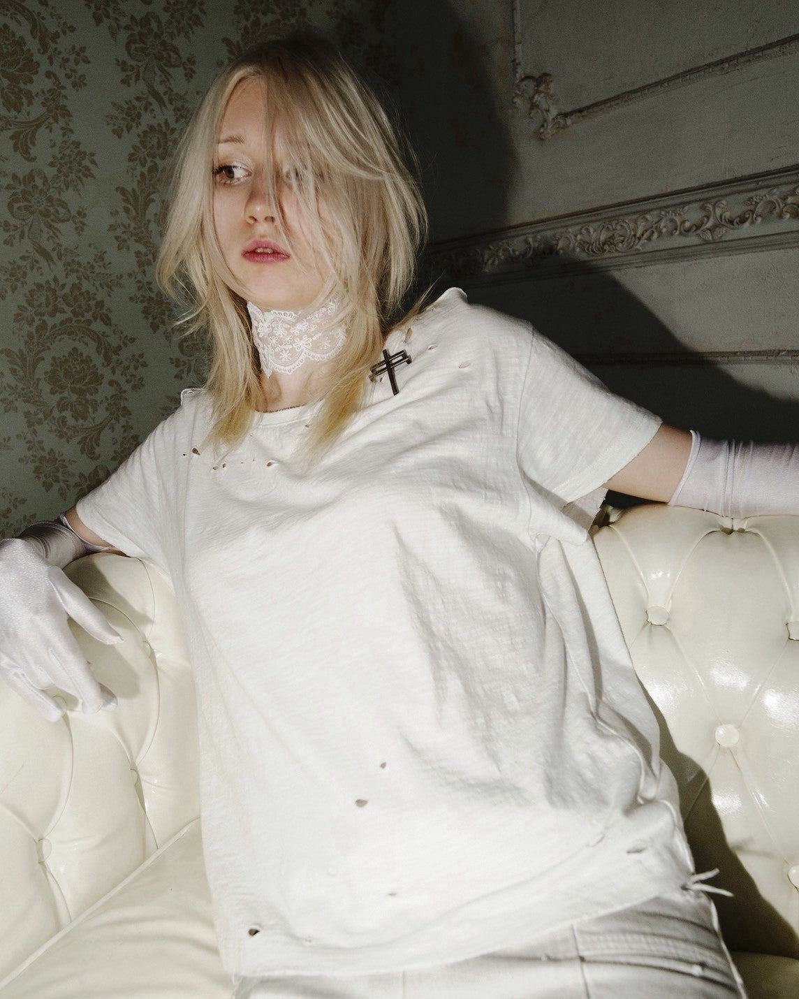 【YIKAI LABORATORY】Lorraine cross symbol t-shirt