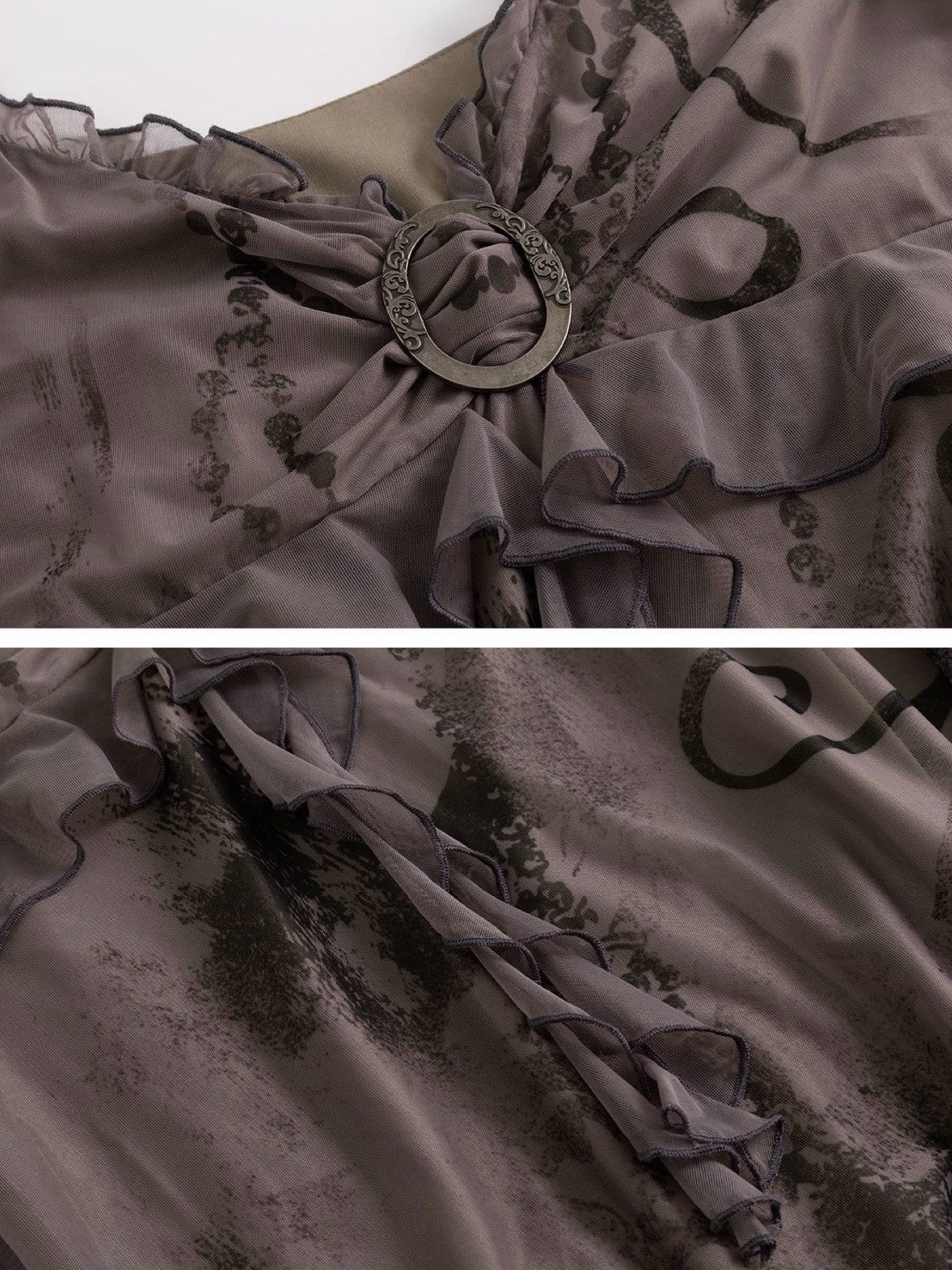 【Cest Nous】Gray bud-shaped camisole