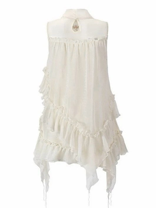 【Cest Nous】Embroidered sleeveless dress