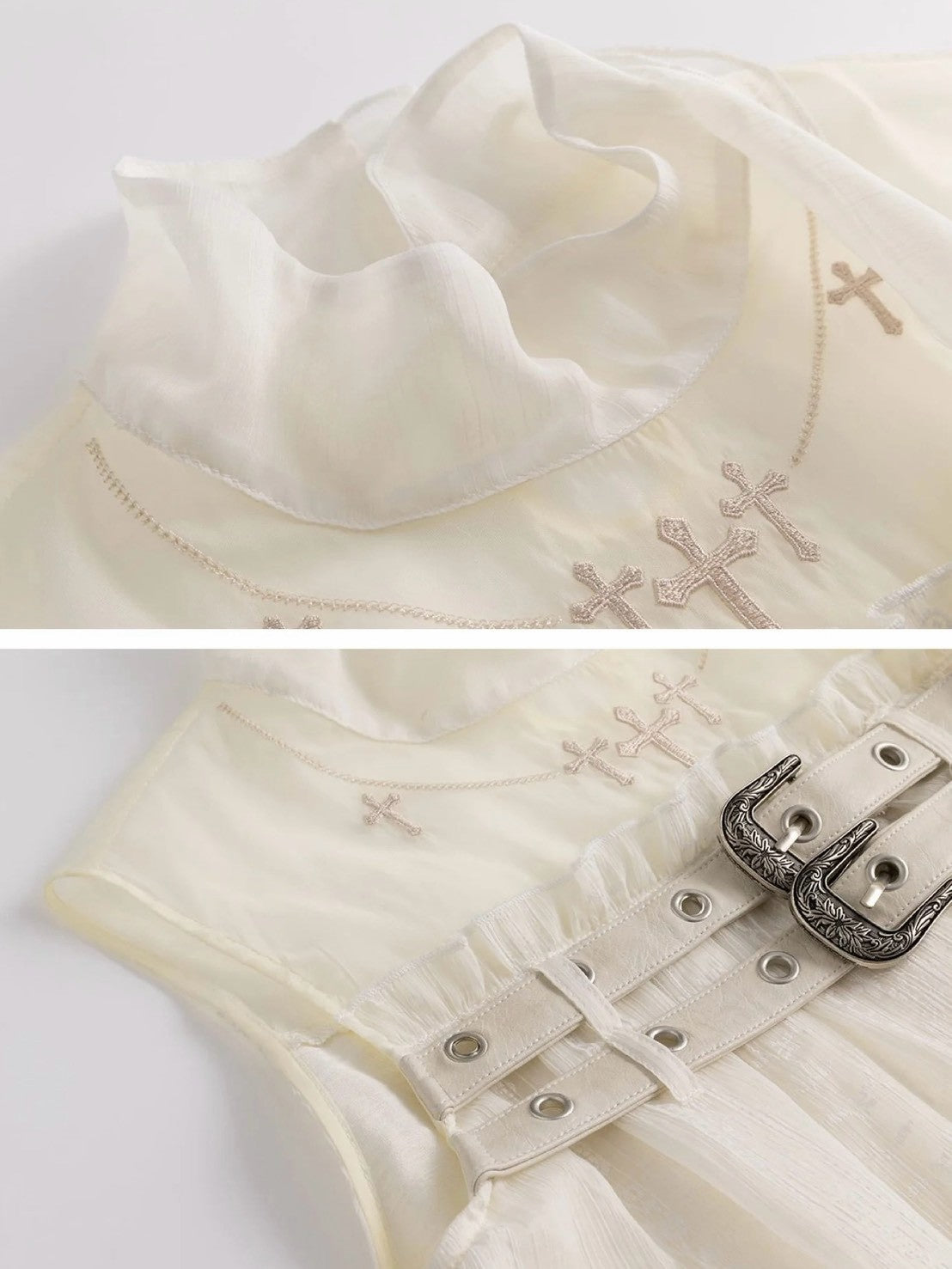 【Cest Nous】Embroidered sleeveless dress