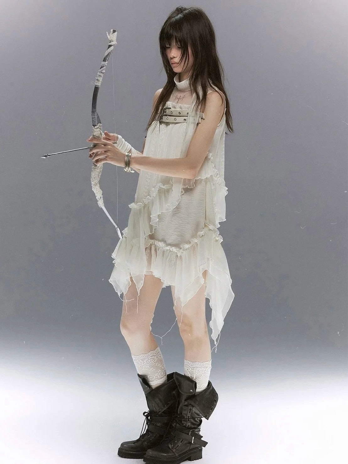 【Cest Nous】Embroidered sleeveless dress