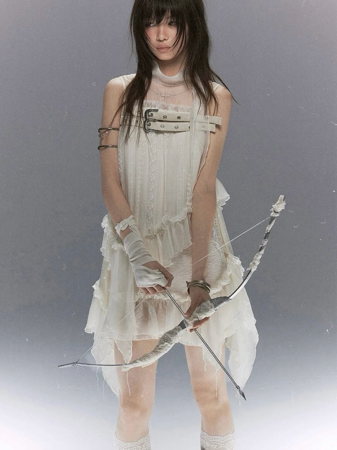 【Cest Nous】Embroidered sleeveless dress