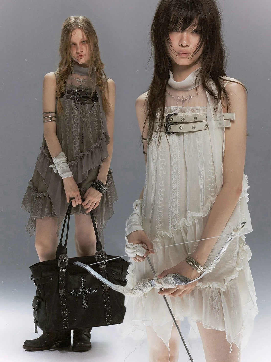 【Cest Nous】Embroidered sleeveless dress