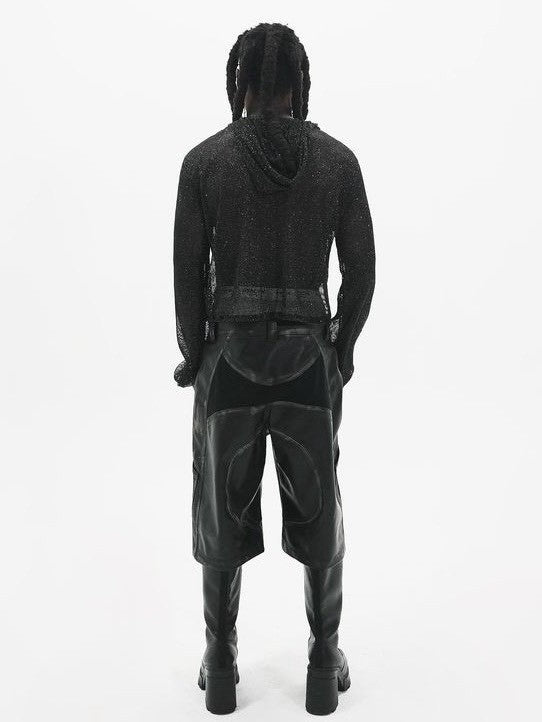 【E RIN AI E】E STARDUST MESH SNAP HOODIE