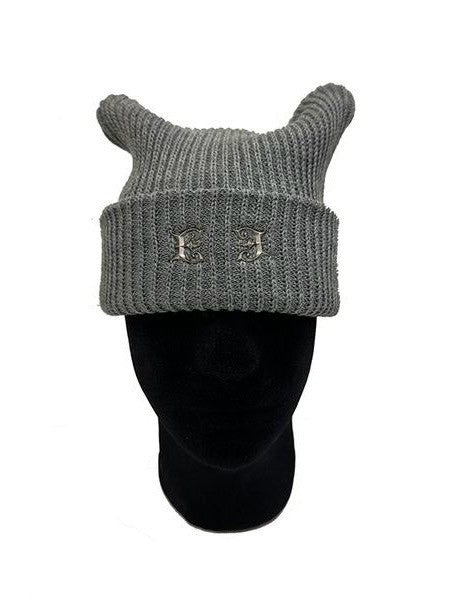 【E RIN AI E】EE EMBLEM HORN BEANIE