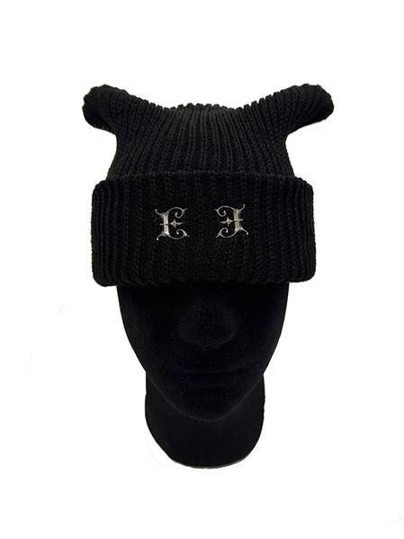 【E RIN AI E】EE EMBLEM HORN BEANIE