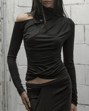 【ROCK CAKE】Scarf Drape Top