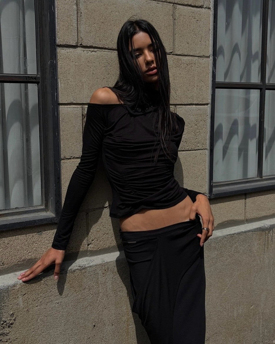 【ROCK CAKE】Scarf Drape Top