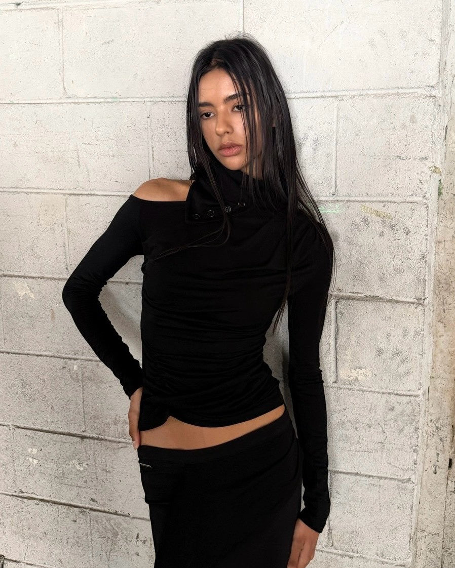 【ROCK CAKE】Scarf Drape Top