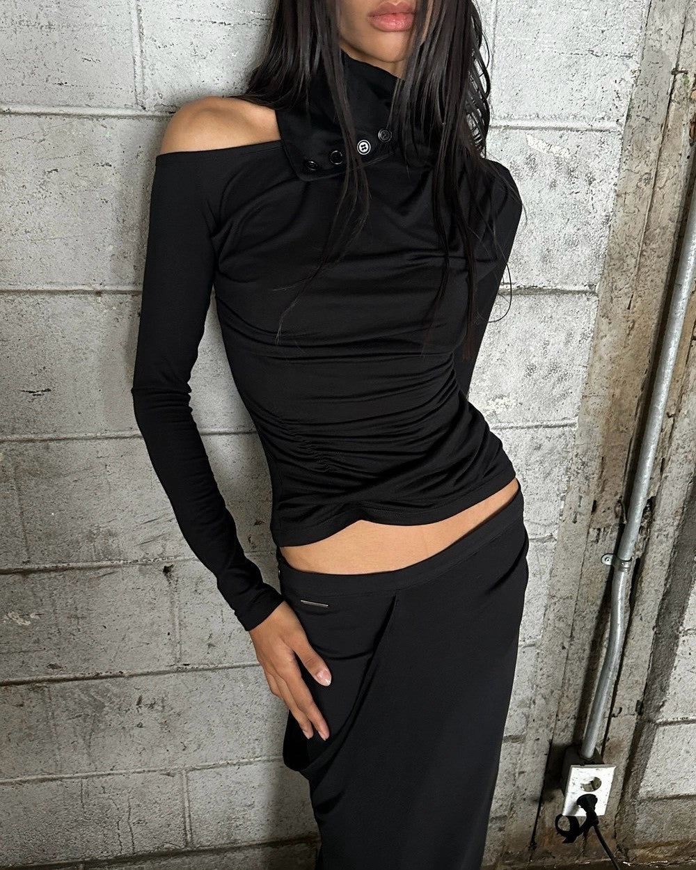 【ROCK CAKE】Scarf Drape Top