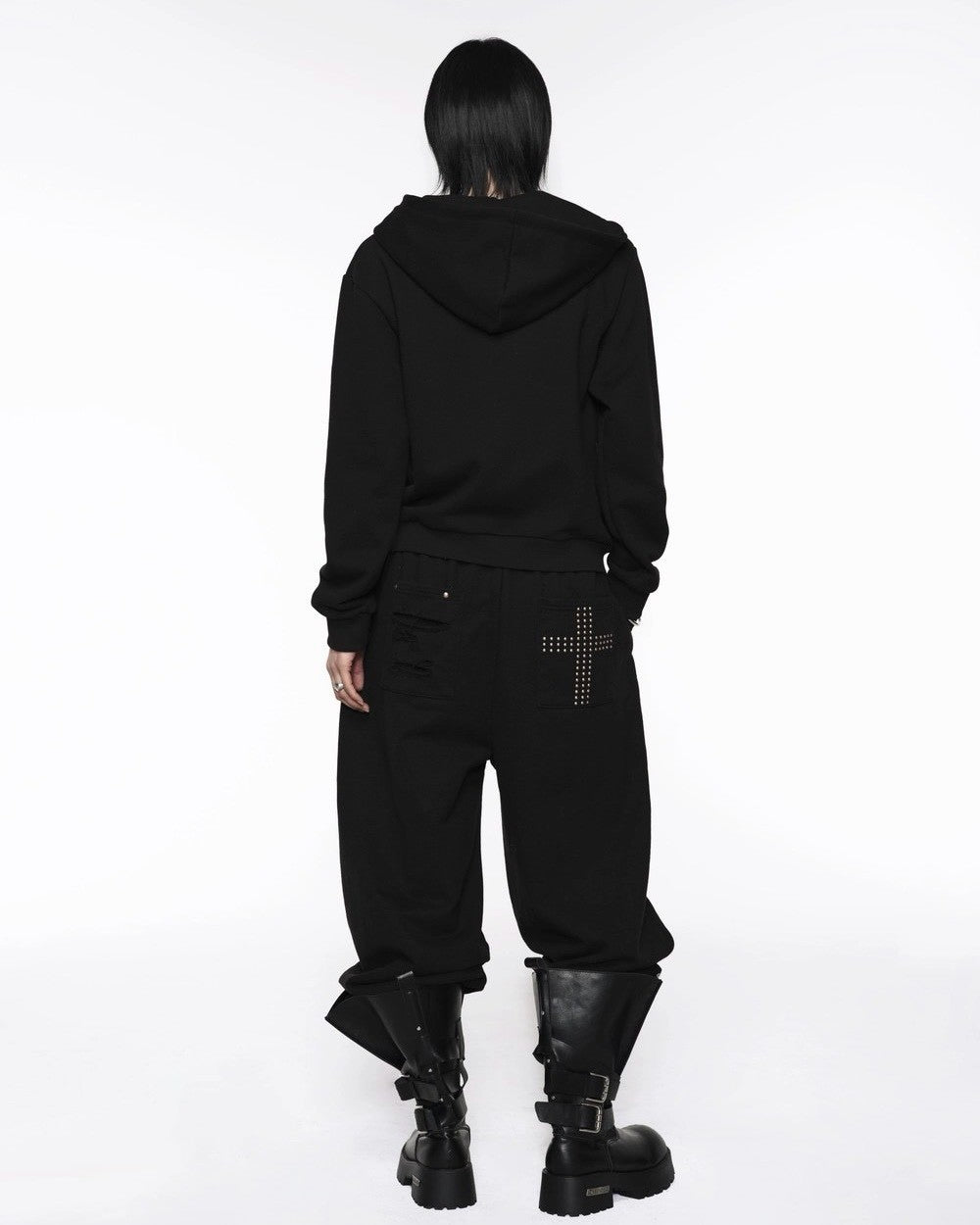 【ROCK CAKE】Asymmetry Zip Up Hoodie