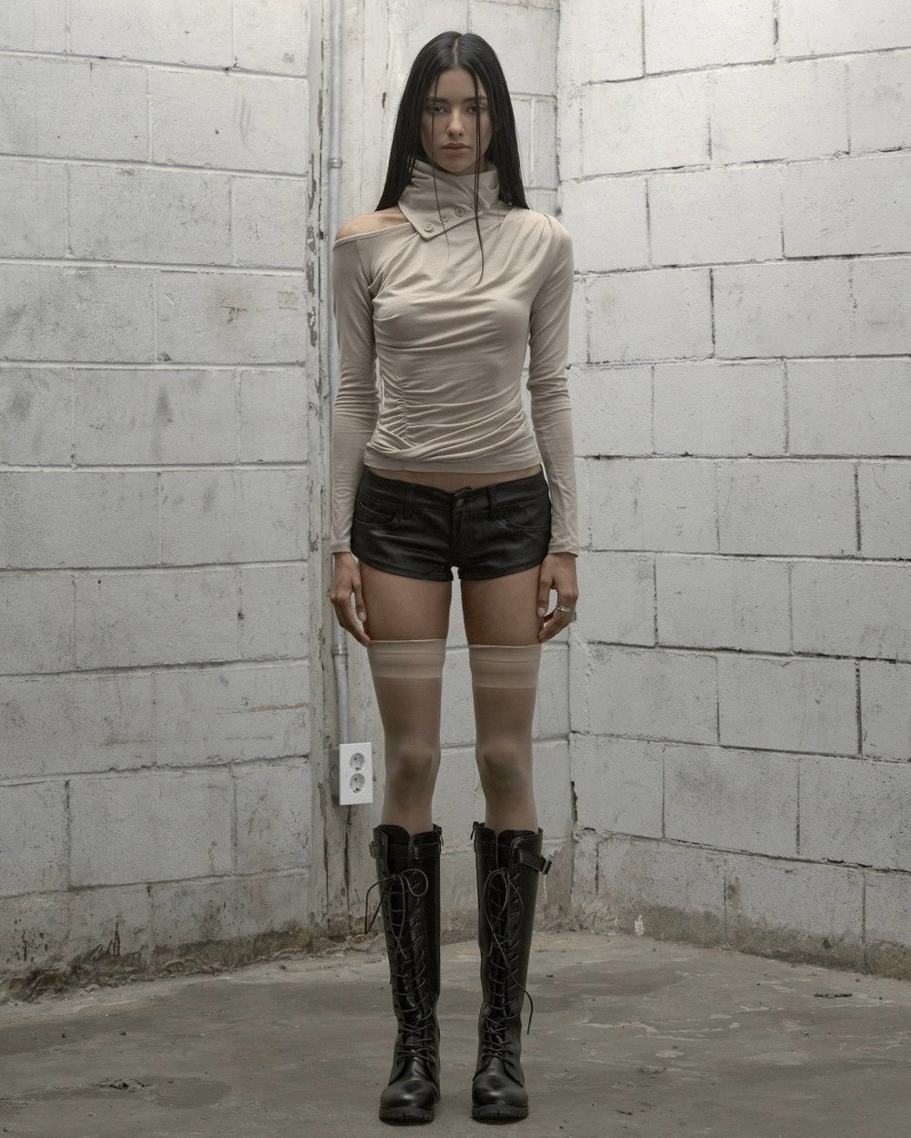 【ROCK CAKE】Scarf Drape Top