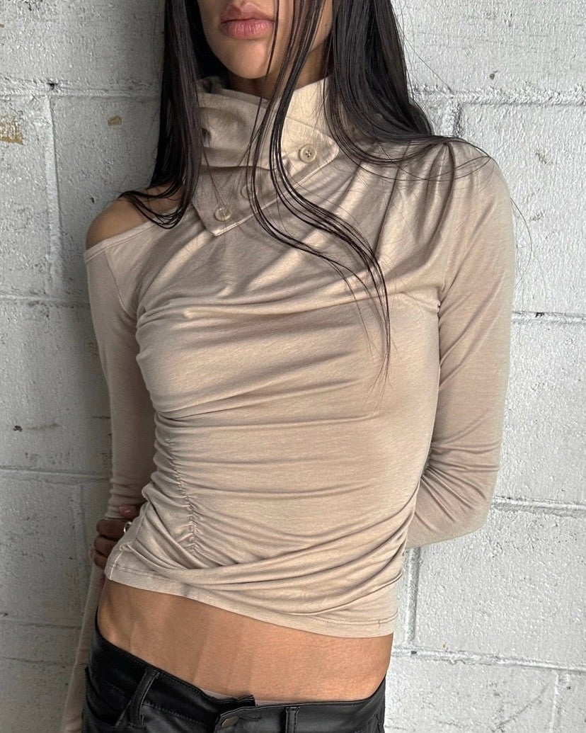 【ROCK CAKE】Scarf Drape Top