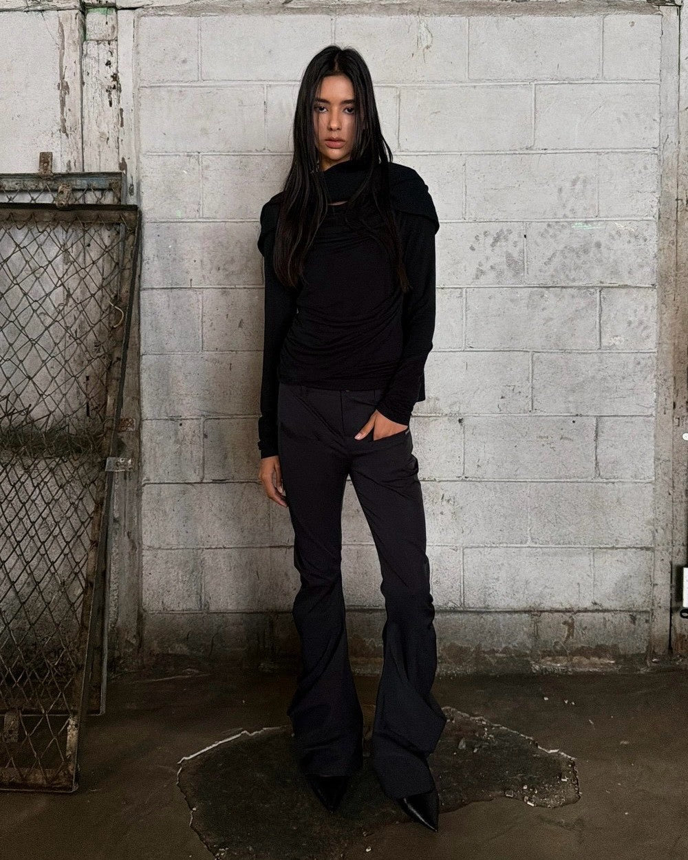【ROCK CAKE】Zip Pocket Shirring Pants