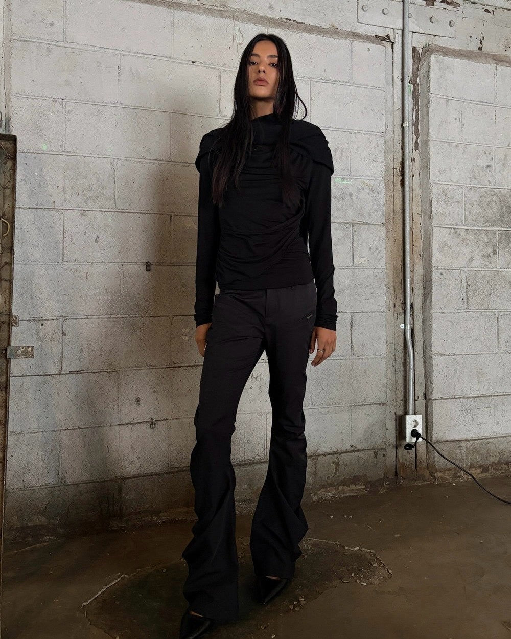 【ROCK CAKE】Zip Pocket Shirring Pants