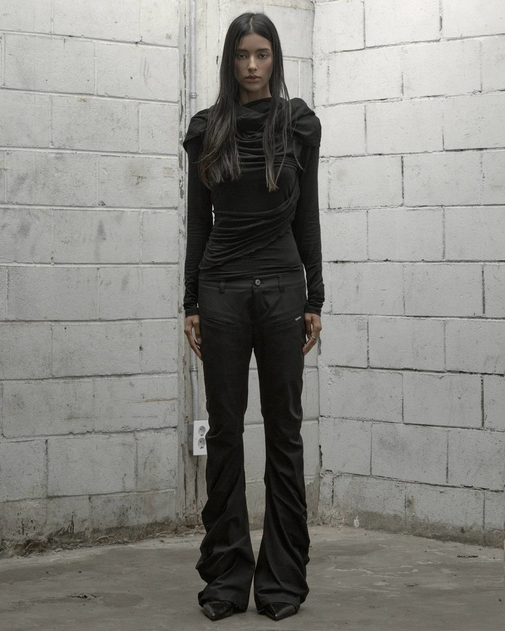 【ROCK CAKE】Zip Pocket Shirring Pants
