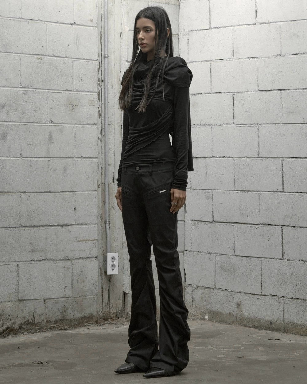 【ROCK CAKE】Zip Pocket Shirring Pants