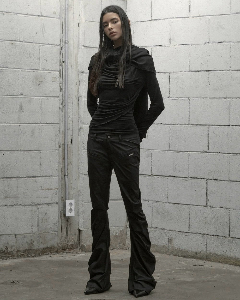 【ROCK CAKE】Zip Pocket Shirring Pants